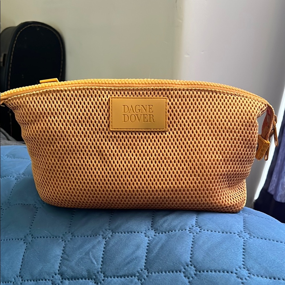 Mustard yellow Hunter Large Toiletry Bag by Dagne Dover